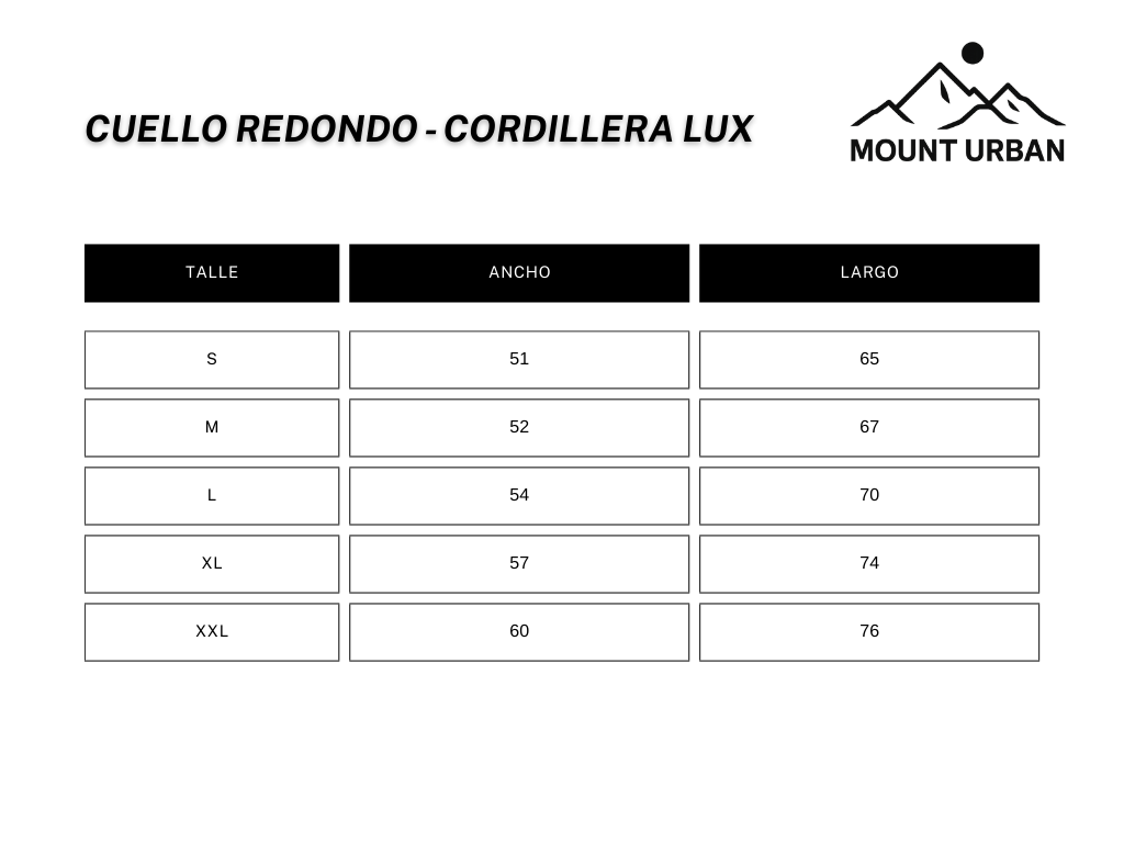 Buzo Cuello Redondo – Cordillera Lux